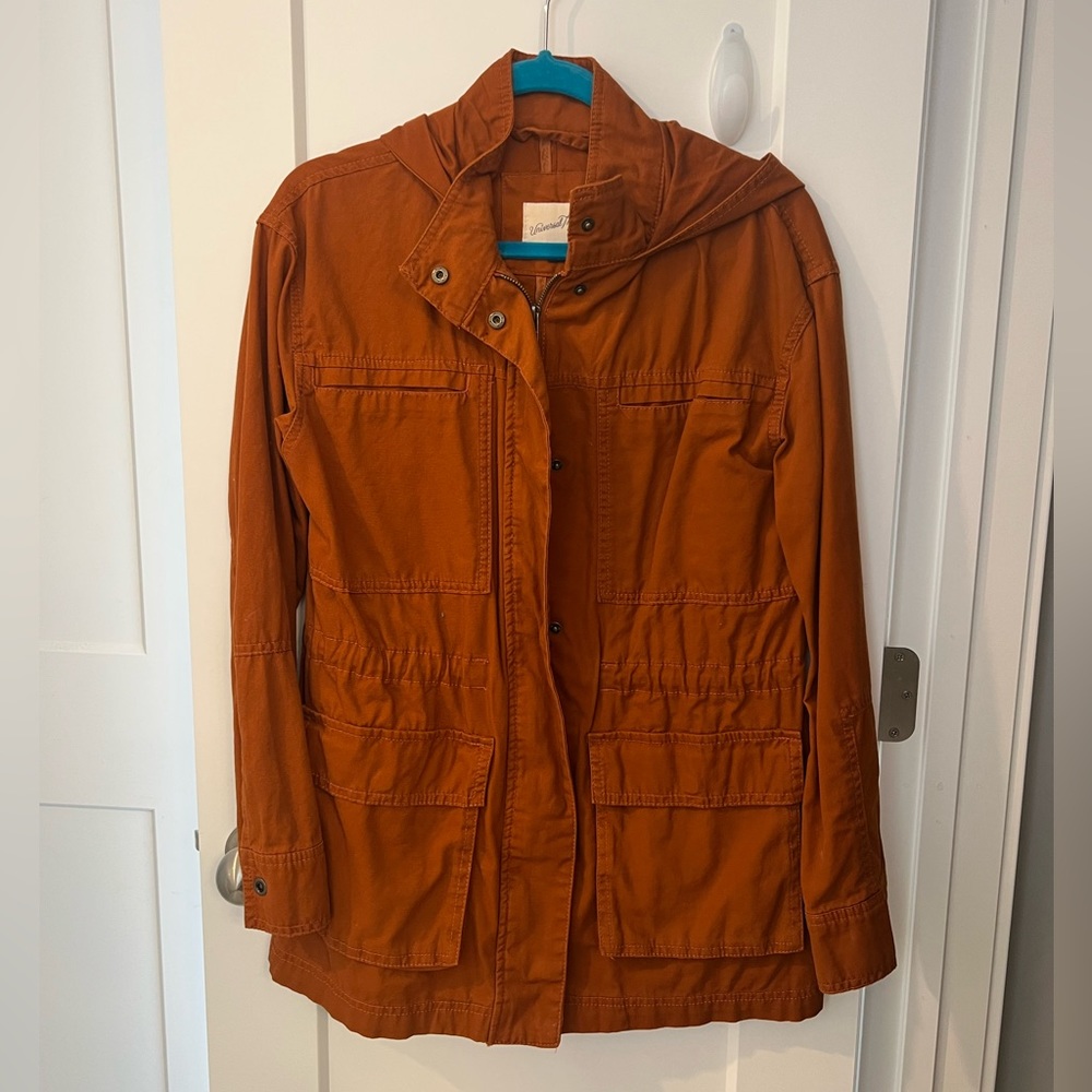 Burnt orange utility type jacket